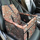 Autositz Hund Hundeautositz Hundesitz Pet Booster Seat Haustier Autositz Hundezubehör Hund Reisesitz für Auto Hundereiseträger Welpenautositz brown2