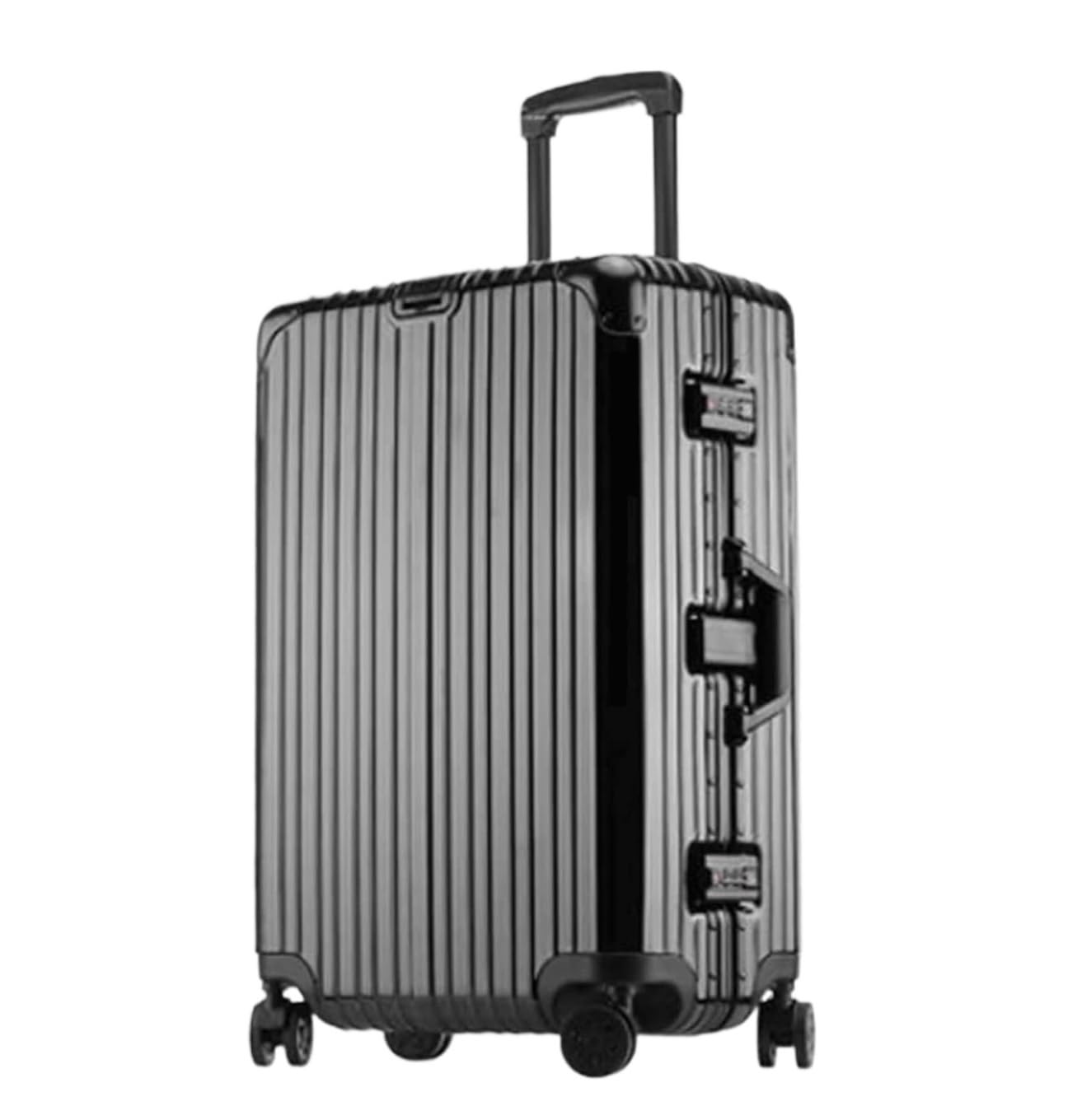 Habrur Rollkoffer Koffer Trolley Wasserdichter Gepäckkoffer, Großes Fassungsvermögen, Trolley-Koffer, Aluminium-Universalrad Koffer Gepäck Reisekoffer (Color : C, Size : 26in)