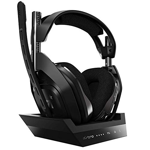 ASTRO Gaming A50 Wireless Headset Plus Base Station Gen 4 – PS4, PC, Mac – Schwarz und Silber (Renewed)