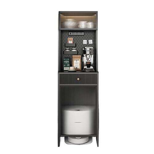 FUHAI-666 Kehrroboter-Organizer Kehrroboter-Regal Sideboard Hoher Lagerschrank Einfacher Kehrroboter-Regal-Organizer(Dark Gray)