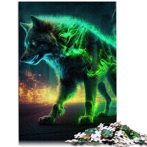 Puzzle-Geschenk Wolf-Puzzle | Puzzle 1000 Teile für Erwachsene Holzpuzzle ganze Familie 1000 Stück (50 x 75 cm)