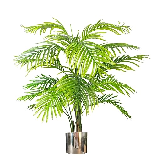 Leaf Große Kunstpalme, Areca Silber, 130 cm