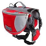 Rysmliuhan Shop Hundetragetasche Hunderucksack Hundereisetasche Haustier Rucksack Hunderucksack Hundecampingzubehör Haustier Tasche für Hund Hundegehzubehör red,l