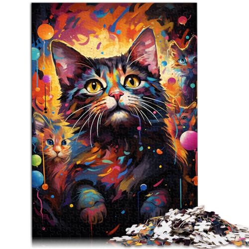 Puzzles, Geschenke, Spielzeug, bunte exotische Katze, 1000-teiliges Puzzle für Erwachsene, Spaß für Aktivitäten zu Hause, Geburtstagsgeschenk, Reisegeschenke, 1000 Teile (50 x 75 cm)