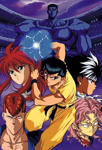 HfmQuisutron Holzpuzzle 1000 Teile Japanisch Hakusho Anime Poster Für Erwachsene Spiele Lernspielzeug Qp7Za