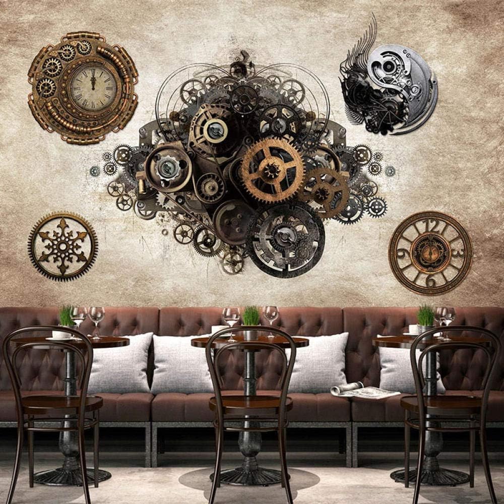 Oldtimer-Maschinen-Getriebe 3D Tapete Poster Restaurant Schlafzimmer Wohnzimmer Sofa TV Dekorative Wand-250cm×170cm