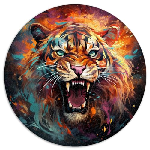 Puzzle für Puzzle Wütender Tiger 1000 Teile Puzzle für Erwachsene Puzzles 26,5 x 26,5 Zoll Spiele Spielzeug Geschenk für Familienspaß & Spieleabend