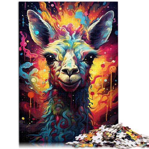 Puzzle für Fantasie, buntes Alpaka, 1000 Teile, Puzzle für Erwachsene, Holzpuzzle, Dekomprimieren, geistiges Lernspielzeug, 1000 Teile (50 x 75 cm)