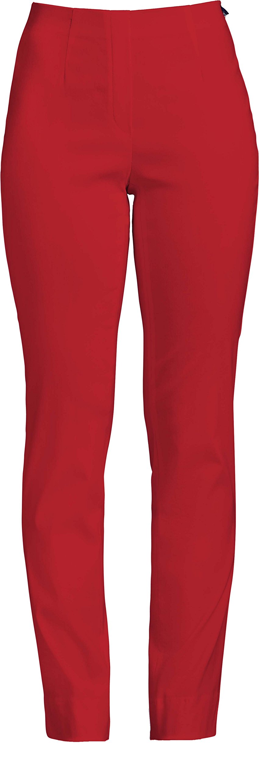 Robell Damen Slim Arbeitshose-Stretchhose, Rot, Gr.- 34