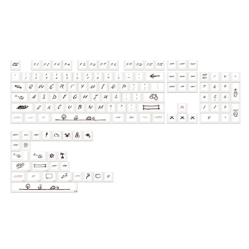 131 Tasten Tastenkappen Farbsublimation Tastenkappe für mechanische Tastatur MX Key