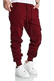 Amaci&Sons Herren Cargo Jogginghose Sporthose Sweatpants Jogger Trainingshose 2016 Bordeaux XXL