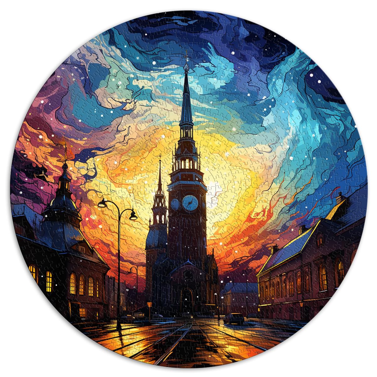 Puzzle für die Kathedrale von Turku | Puzzle 1000 Teile für Erwachsene, 26,5 x 26,5 Zoll, Puzzlespiel, Heimkunstdekor, anspruchsvolles Spiel, Geschenke