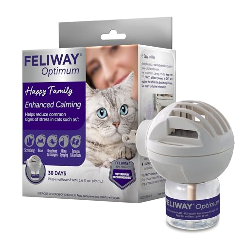 FELIWAY Optimum Cat Enhanced Calming Pheromon-Diffusor, 30 Tage Starter-Set (48 ml)