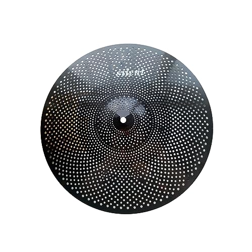 Trommelbecken Low Volume Cymbals 20 Ride-Becken, Geräuschloses Mute-Becken Für Üben (Color : Bk)