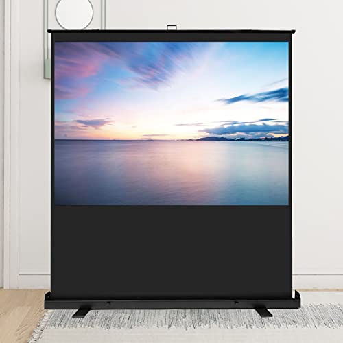 Projektionsleinwand, 4:3/16:9 HD, tragbar, faltbar, manuell, mobiler eigenständiger Projektionsbildschirm für den Schreibtisch, für Heimkino, Büro(60inch 4:3