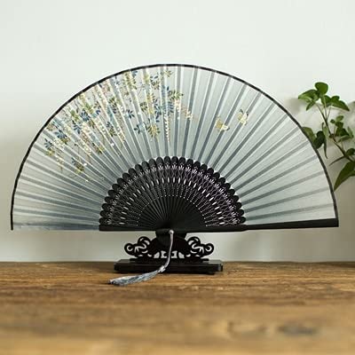 VSULZVNU Faltfächer Faltbarer Japanischer Japanischer Klassischer Blumen Faltbarer Kirschblüten Alte Handgemachte Seide Klassischer Ventilator Kompatibel mit Hanfu Fan (A4) (A4)