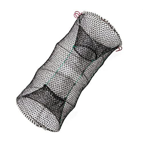 Fischernetz Angeln Krabbenfalle 1 Stück Tragbarer Langustenköderkäfig Faltbares Garnelengussnetz 23,6 x 11,8 Zoll Tragbares zusammenklappbares Fischnetz