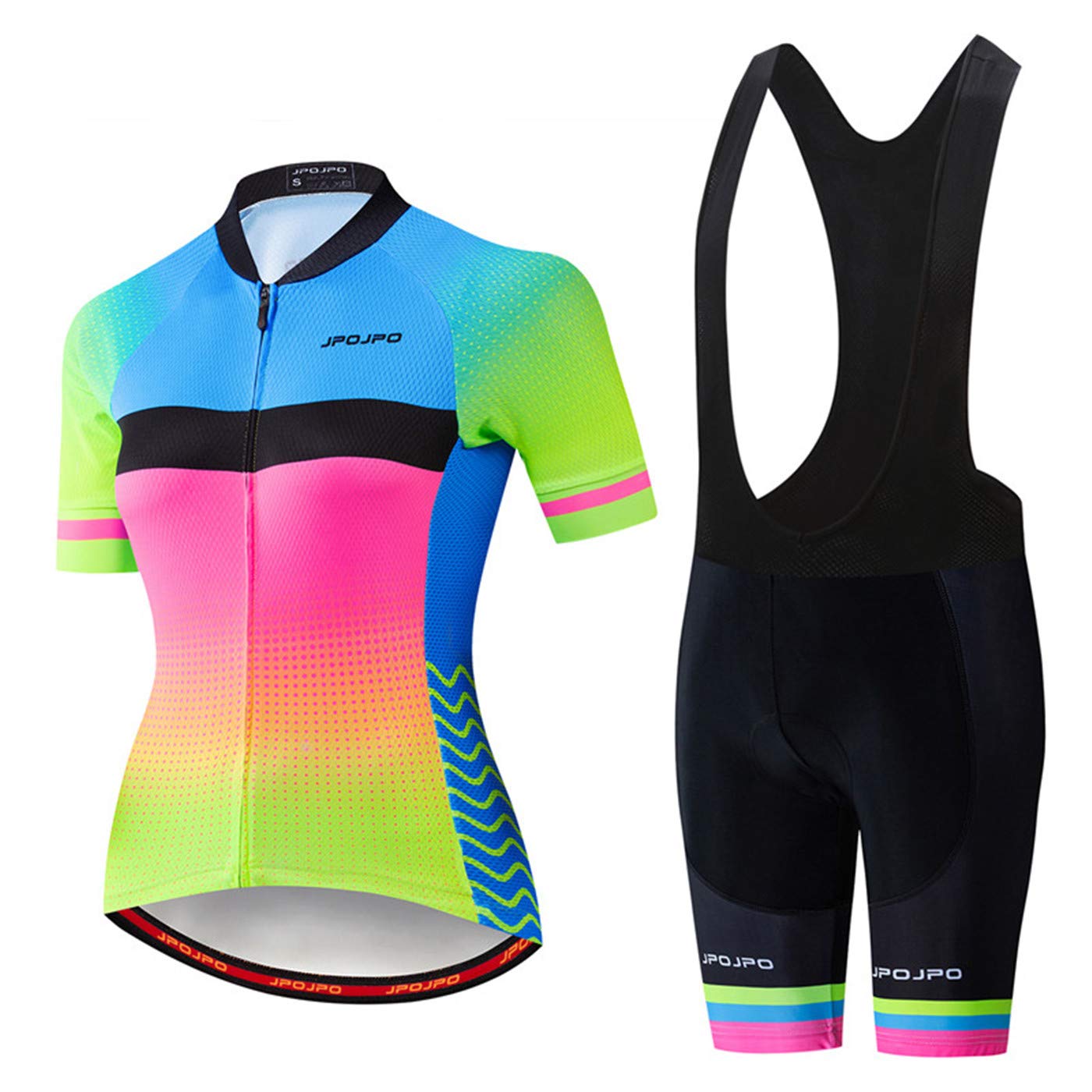 Hotlion Radtrikot Damen Sets Fahrradkleidung Frauen Kurzarm Sommer Fahrradbekleidung Rennrad Outfit JP2