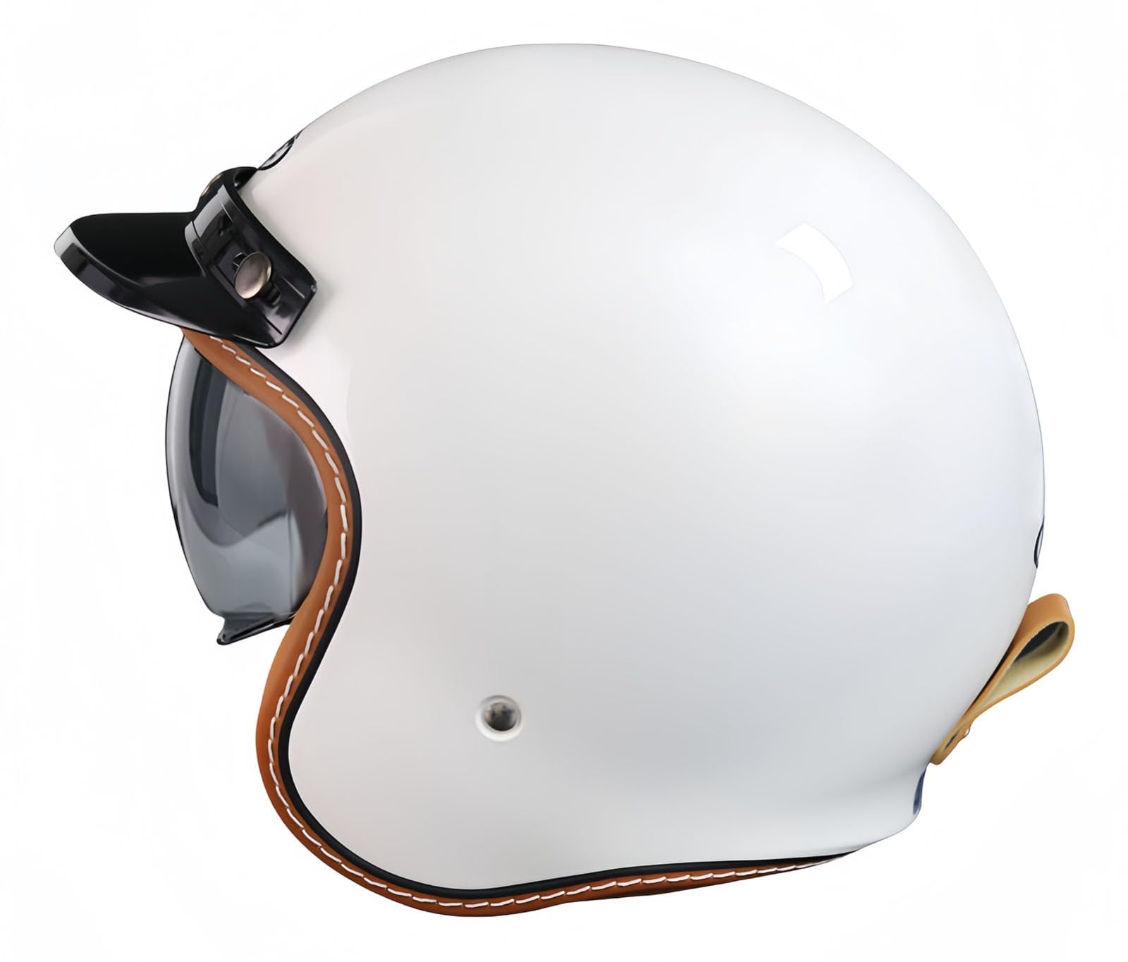 Retro Jet Motorradhelm Half Face ECE-Zertifizierung Vintage Helm Open Face Helm 3/4 Open Face Motorradhelm Erwachsener Open Face Schutzhelm Mopedhelm A,S55-56CM