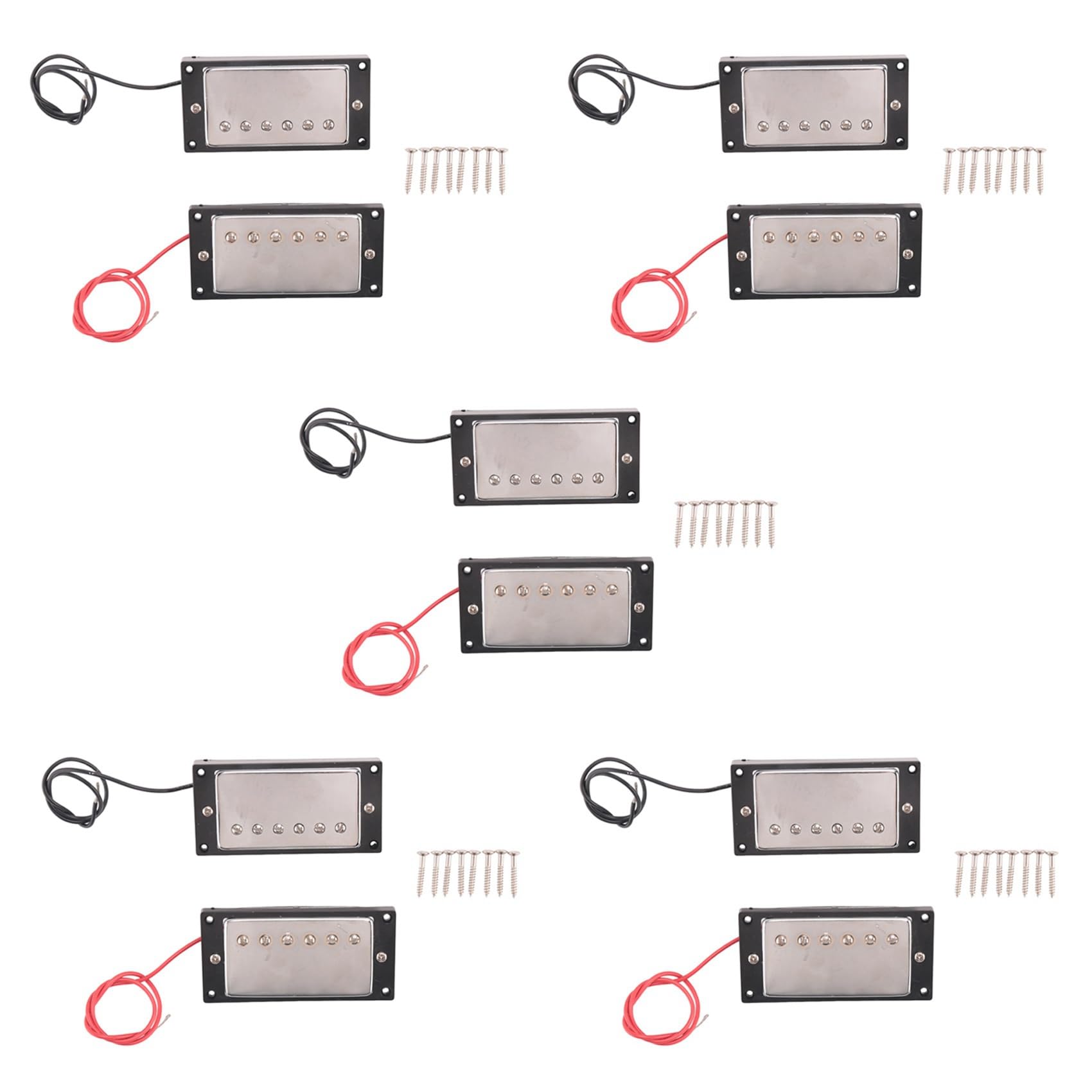 SICOSALT 10X Humbucker Doppel Spulen Tonabnemer Hals und Steg Kompatibel mit LP Stil Elektrisch Gitarre