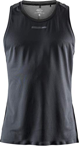 Craft Herren Run Vent Mesh Trikots XXL Schwarz/Fiesta