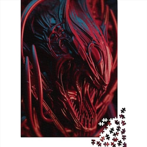 Blood Red Shadow Puzzle 1000 Teile Holzpuzzle für Erwachsene und Jugendliche ganze Familie und die 75x50cm