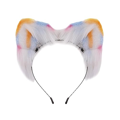 LIbgiubhy Karnevals-Haarreif mit Cartoon-Katzenohren, für Damen, Make-up, Stirnband für Ostern, Karneval, Cosplay, Haarschmuck