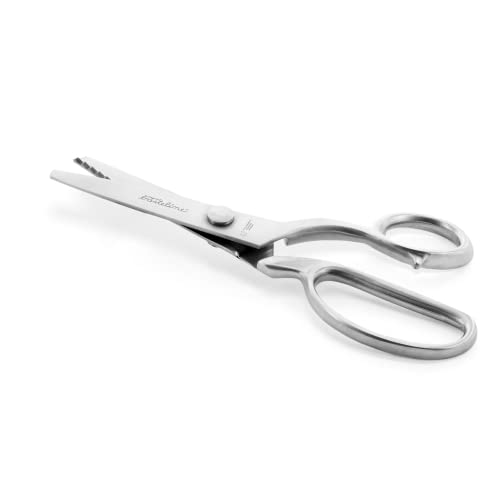 Otto Herder Manicure Zackenschrere Stoffschere 21 cm mit 5mm Schnittbreite, rostfreie Zackenschere in Aufbewahrungsbox zum Schneidern und Basteln