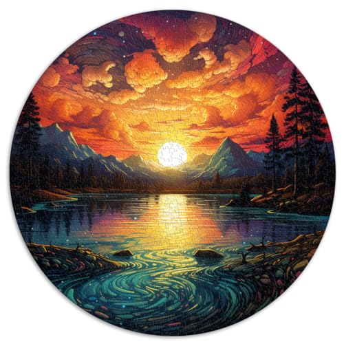 Puzzle | Puzzles Sonnenuntergang am See 1000-teiliges Puzzle für Erwachsene 67,5 x 67,5 cm Puzzles als Geschenkidee für die ganze Familie