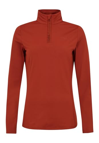 Protest Damen Oberteil Mit 1/4 Reißverschluss FABRIZ Stretch Uluru Rust L/40