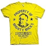 Rocky Offizielles Lizenzprodukt Mighty Mick's Gym Herren T-Shirt (Gelb), X-Large