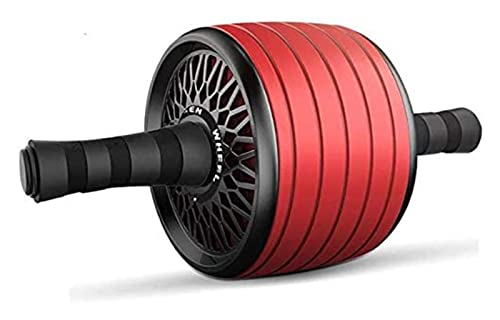 Trainingsräder Bauchtrainer Rollenrad Ausrüstung for Mann Frau Bodybuilding Gymnastik Home Gym Silent Fitness Push-Up Wheel for Core Workout Trainingsgeräte(Red)