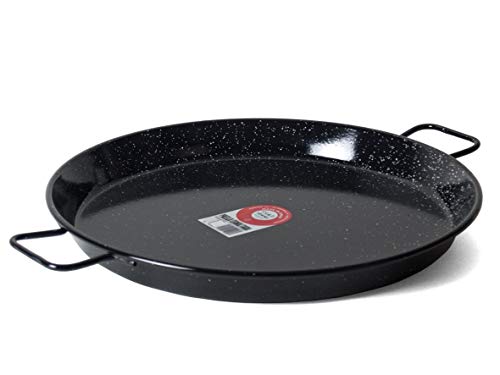 La Ideal Paella Pfanne Stahl emailliert, schwarz, 60 cm