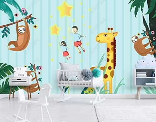 Cartoon-Tiere Und Sterne 3D Tapeten Wanddekoration Fototapete Sofas Wohnzimmer Wandbild Schlafzimmer-300cm×210cm