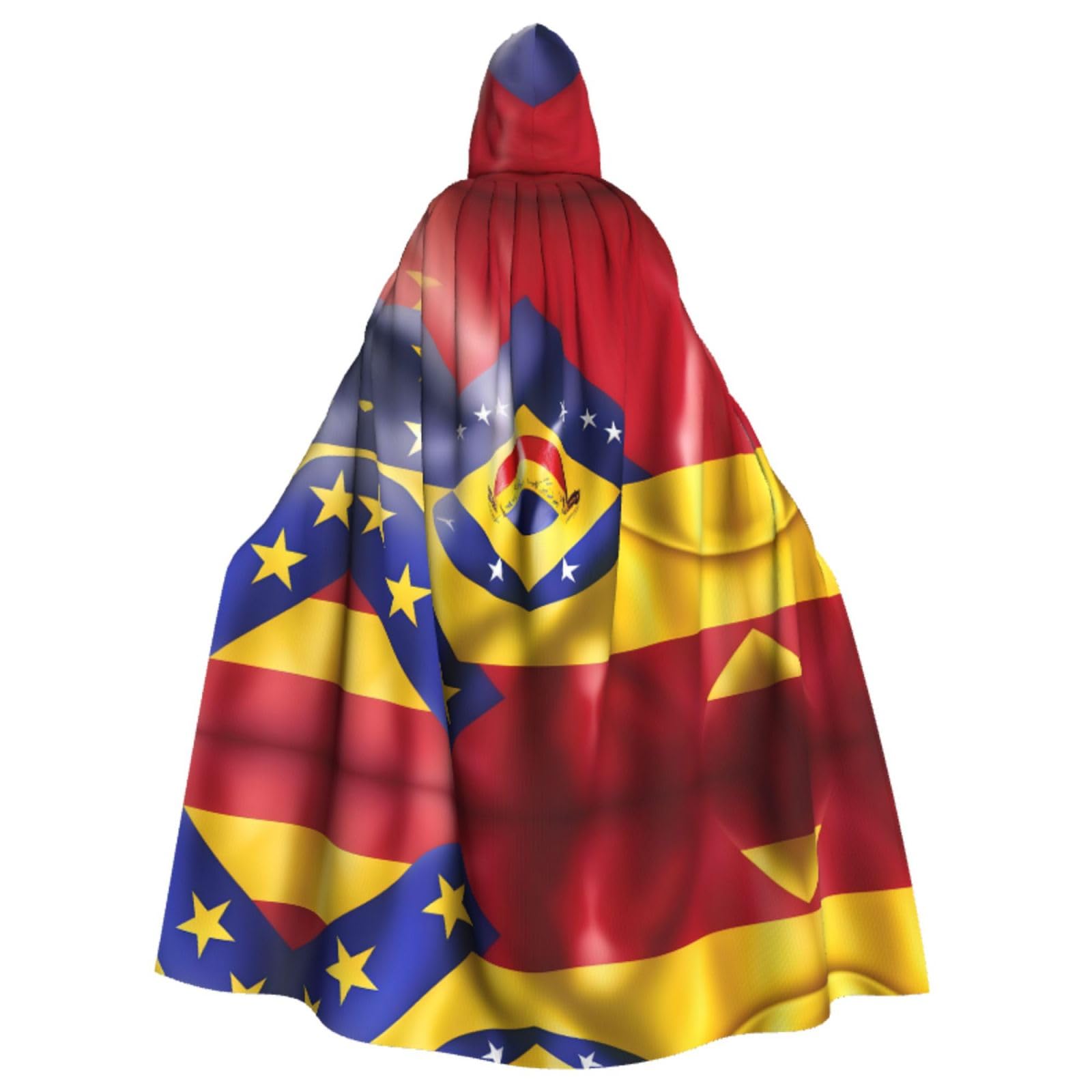 YQxwJL Halloween-Umhang mit Venezuela-Flagge und Kapuze, Renaissance-Umhang für Erwachsene, Cosplay, Hexenumhang