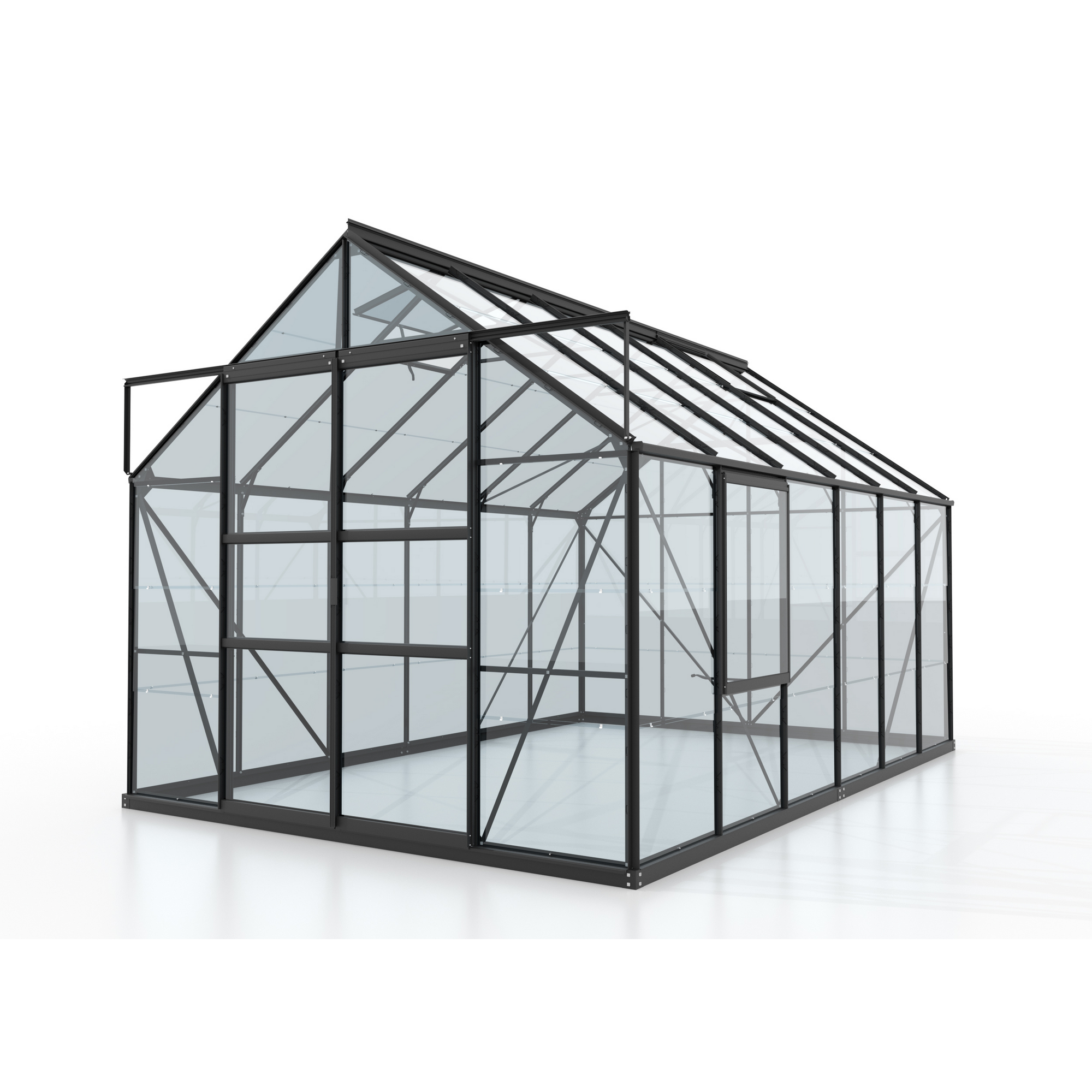 Vitavia Gewächshaus 'Meridian 2 9900' 9,9 m² 254,4 x 378,8 cm 3 mm Sicherheitsglas schwarz 2