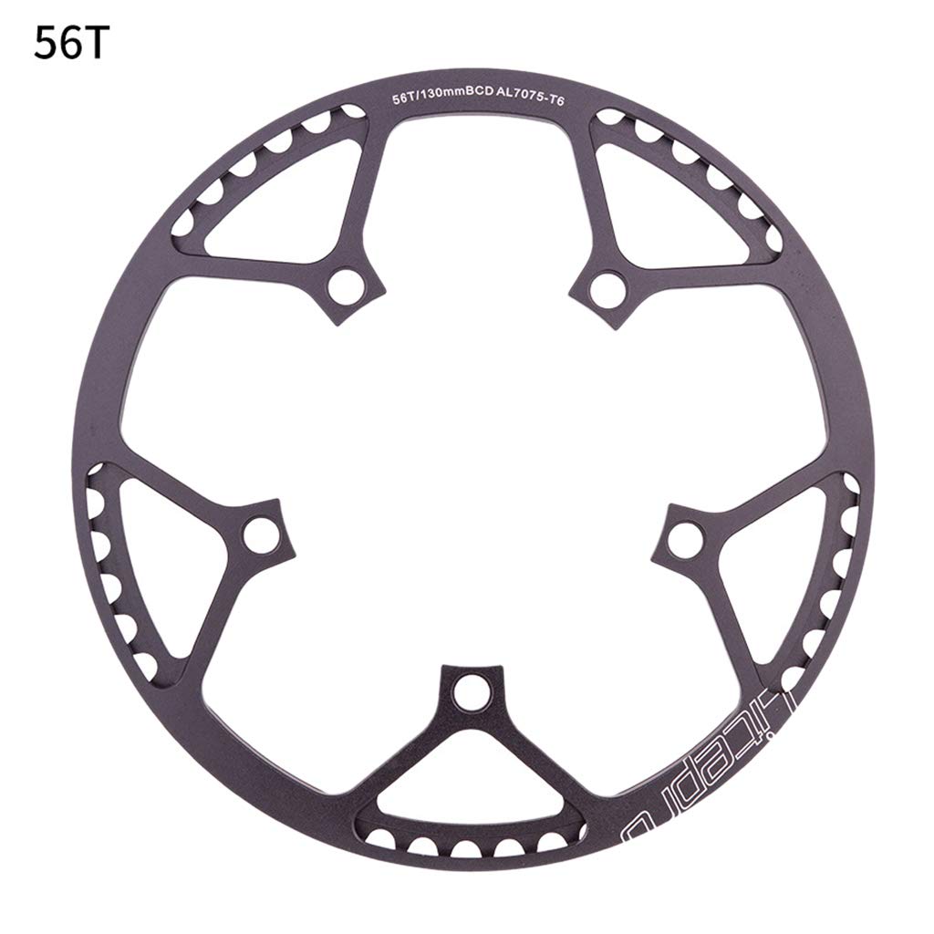 bnsggl Klappbare Fahrrad Kurbelgarnitur BMX 48/50/52/54/56/58 Zahn Stirnradgetriebe Negativ Einzelscheibe Vierkantloch Kurbel Kettenrad Kettenblatt