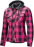 Held Lumberjack II Damen Motorrad Textiljacke (Black/Pink,XL)