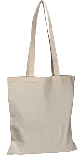 Stoffbeutel Unbedruckt - Stofftasche Zum Bemalen - Baumwolltasche 100% B35 x H42 - Tragetasche Canvas 140 g/m2 Jutebeutel - Einkaufstasche Lange Henkel 70cm - Einkaufsbeutel, 1 bis 25 Stück (25)