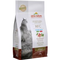 Almo Nature HFC Trockenfutter für ausgewachsene Katzen, sterilisiertes Rindfleisch, komplettes Trockenfutter für ausgewachsene Katzen, mit 100 % HFC frischem Rindfleisch, 1,2 kg Beutel