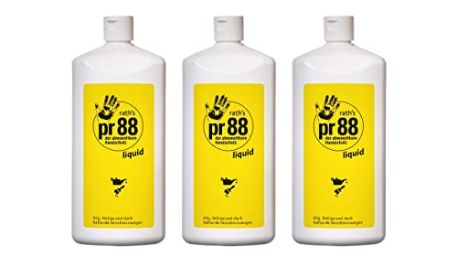 Rath’s pr88 liquid 150ml Hautschutzfluid Hautschutz Hautreinigung abwaschbar (1000ml / 3x)