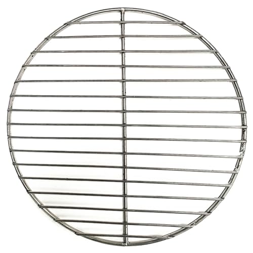 FFENFRYOU Rostfreies Grillnetz,Runder BBQ-Grill, Grillroste 304 Edelstahl rund BBQ Grill Mesh Home Bratennetze Speck Grill Werkzeug Eisennetze Grillzubehör Antihaft-BBQ-Mattengitter(35cm Diameter)