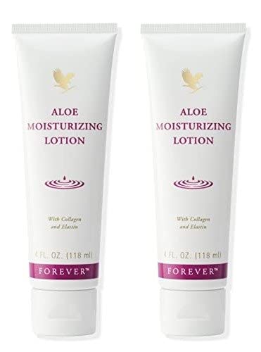 Forever Living Products Aloe Moisturizing Lotion, 118 ml Tube (2 Stück), feuchtigkeitsspendend, Make-Up-Unterlage, zieht rückstandsfrei ein, pflegend, glutenfrei, dermatest-zertifiziert