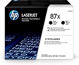 HP Toner, 87X, CF287XD, original, schwarz, 2 x 18.000 Seiten (2 Stück), Sie erhalten 1 Packung á 2 Stück