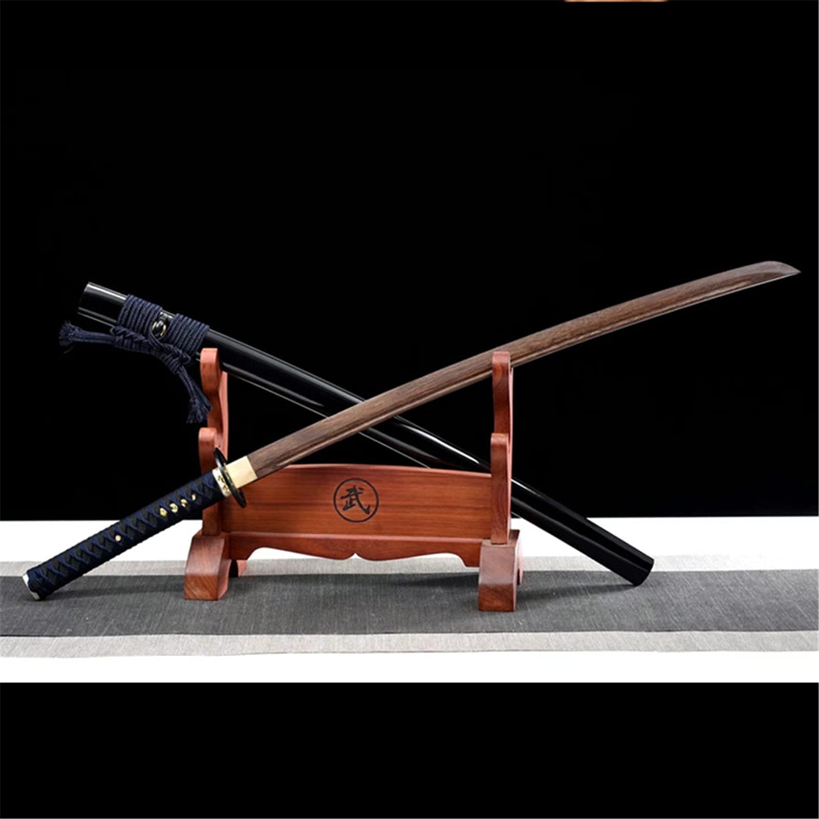 103cm Palisander Samurai Schwert mit Scheide, Holz Katana, handgefertigtes Bokken für Kendo Training, Home Display, Cosplay, Collect-C Style