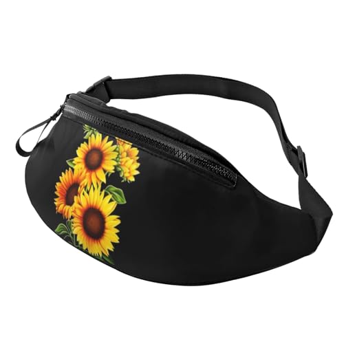 HSJFS Country Farm bedruckte modische Hüfttasche, verstellbare Hüfttasche, lässige Brusttasche, Sommer Sonnenblume, Einheitsgröße