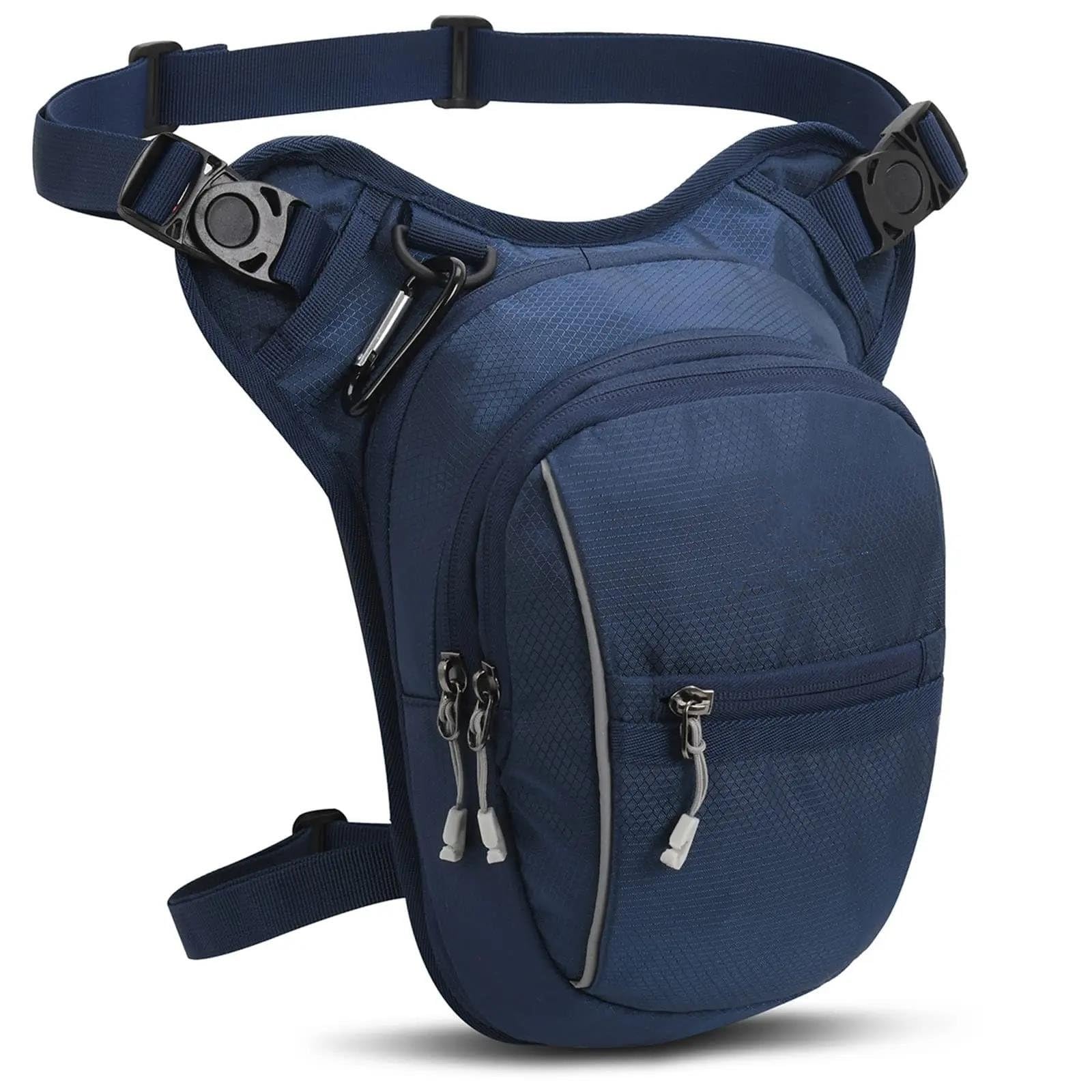 Motorbike Rear Rocker Bag Motorrad Drop Taille Bein Tasche Oberschenkel Gürtel Hüfte Bum wasserdichte Motorrad Taktische Reise Fanny Pack Taschen Motorcycle Side Bag (Color : Blue)