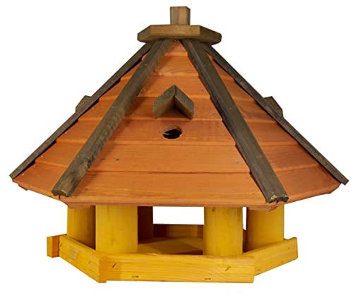 Vogelhaus zum Aufhängen - Vogelfutterhaus ohne Ständer - Futterhaus für Vögel - Vogelhäuser aus Holz - robuster Vogelhäuschen für Garten und Balkon - 44x60x39,5 cm