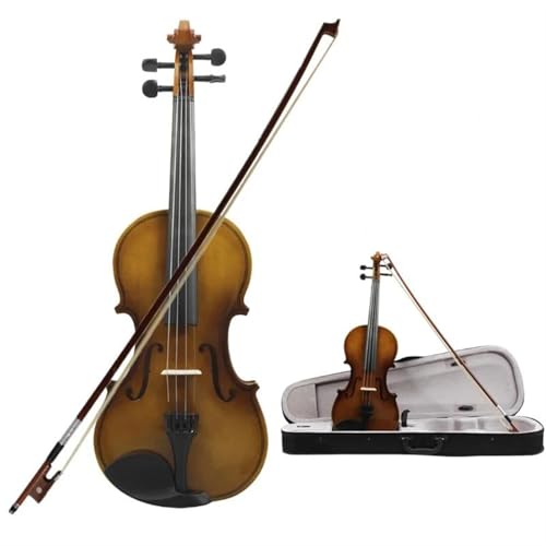 Standard Violine 4/4 1/8 Akustische Violine Retro Stil Geige Mit Fall Bogen Musical Instrument Zubehör(Type A-4/4)