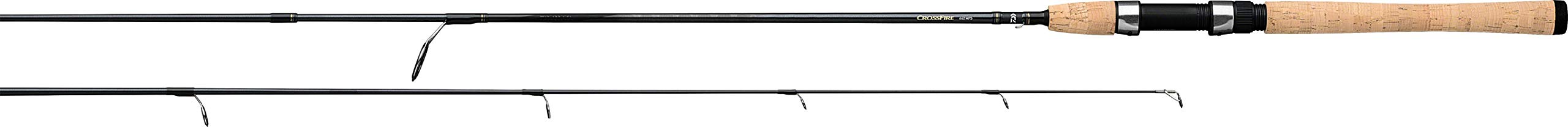 Daiwa Crossfire Rod (2 Stück) Line mit 615 cff602mfs, schwarz